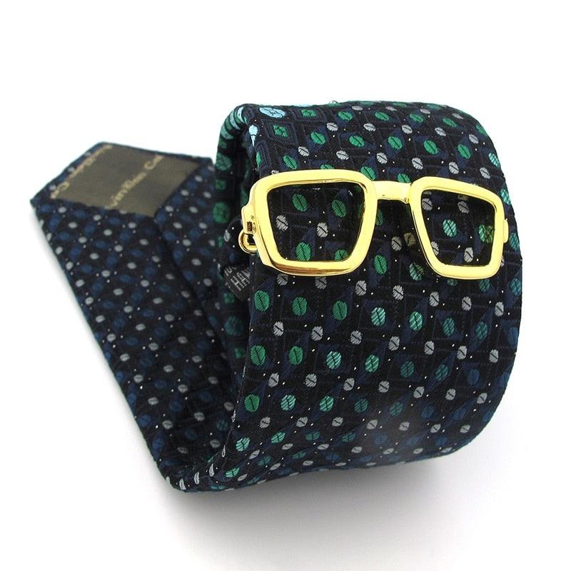Clip de cravate unique pour homme - Design en argent premium