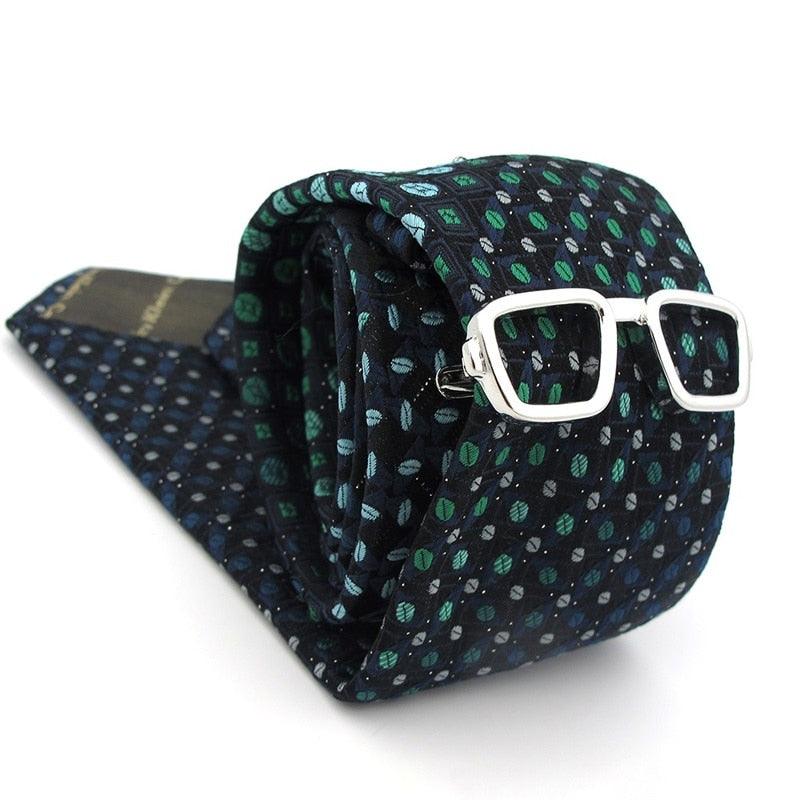 Clip de cravate unique pour homme - Design en argent premium