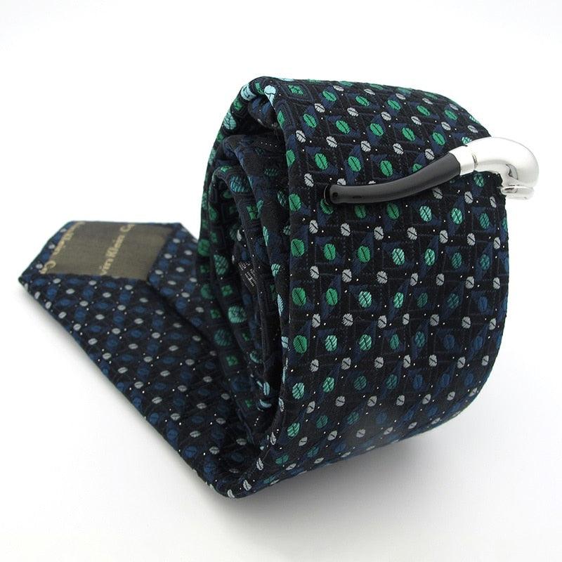 Clip de cravate unique pour homme - Design en argent premium