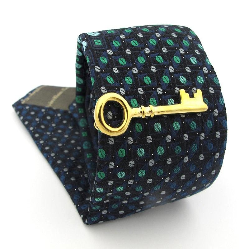 Clip de cravate unique pour homme - Design en argent premium