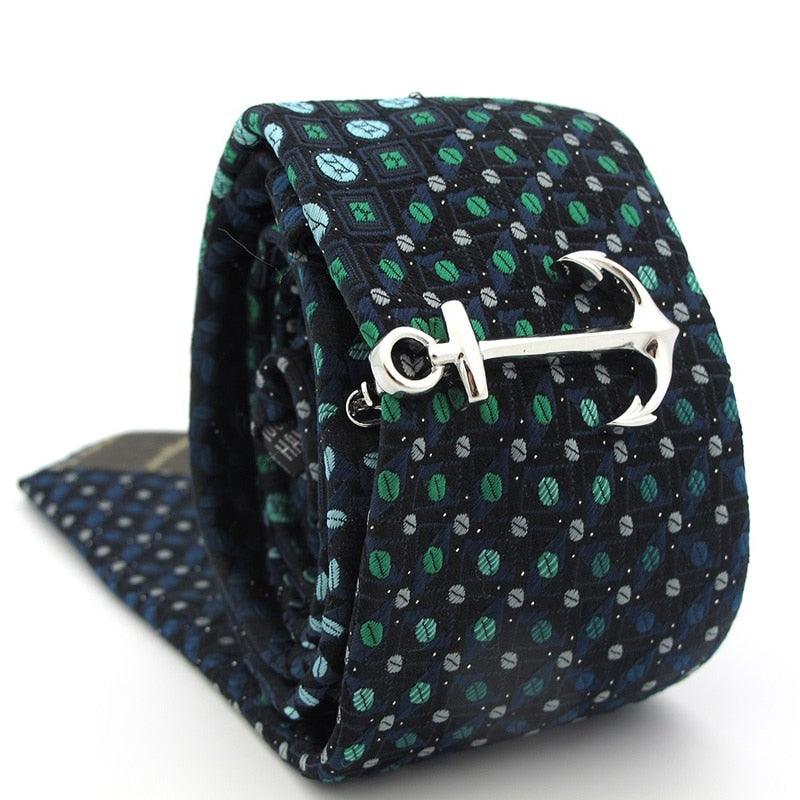 Clip de cravate unique pour homme - Design en argent premium