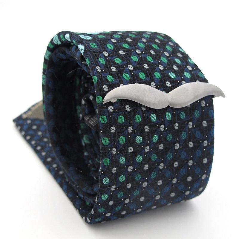Clip de cravate unique pour homme - Design en argent premium