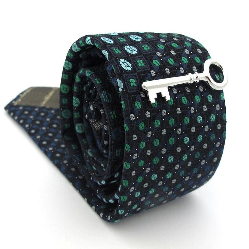 Clip de cravate unique pour homme - Design en argent premium
