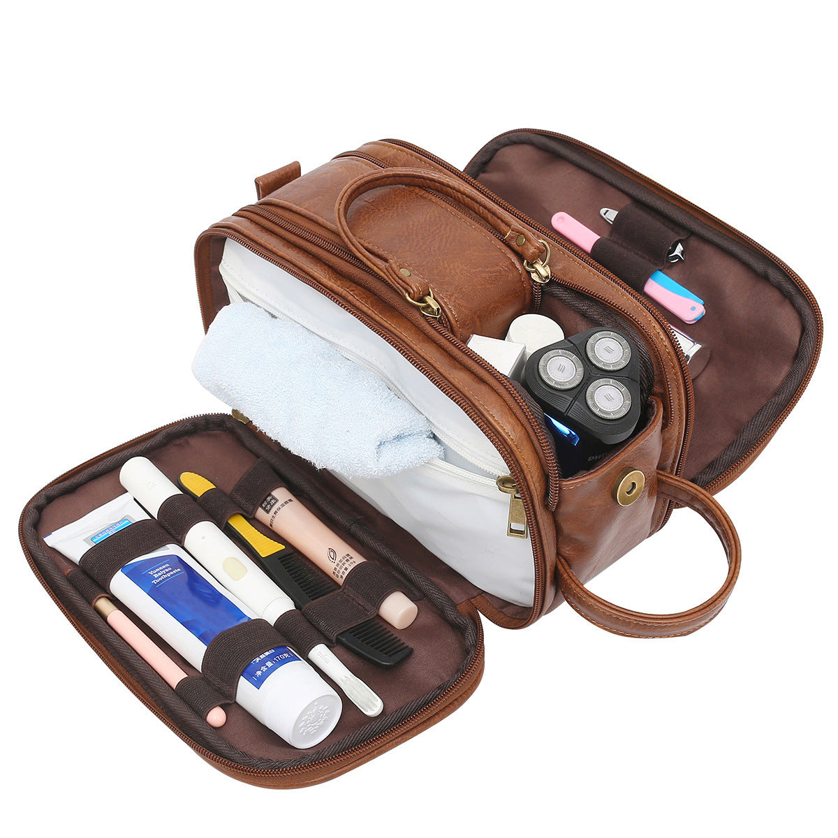 Men's Toiletry Bag Travel Organizer Cosmetic Bag - Korvel