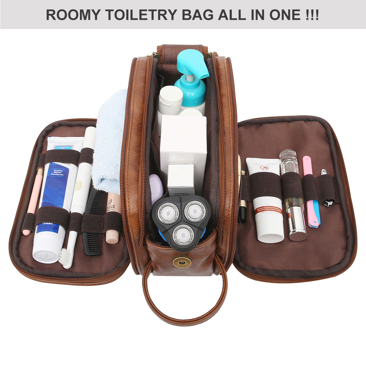 Men's Toiletry Bag Travel Organizer Cosmetic Bag - Korvel