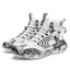 Men's trendy luminous running shoes student graffiti high-top shoes plus velvet warm sports shoes - Korvel