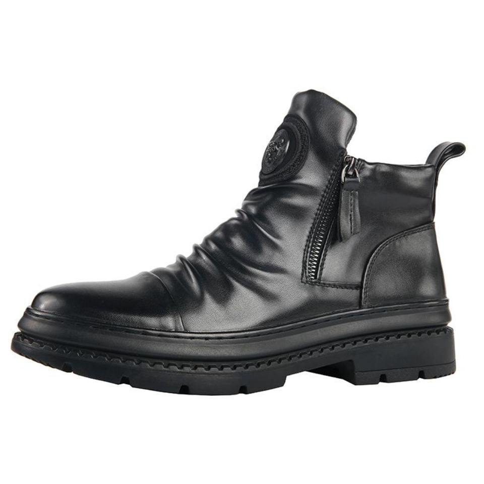 Men's Versatile Zipper Martin Boots - Casual Style