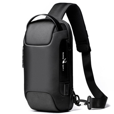 Men's Waterproof USB Oxford Crossbody Bag Anti-theft Shoulder Sling Bag Multifunction Short Travel Messenger Chest Pack For Male - Korvel