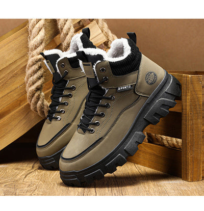 Botas Martin de Suede Alto para Hombre en Invierno