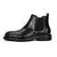 Men's woven pattern short boots - Korvel