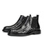 Men's woven pattern short boots - Korvel