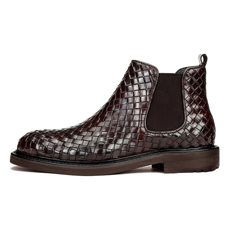 Men's woven pattern short boots - Korvel