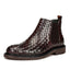 Men's woven pattern short boots - Korvel