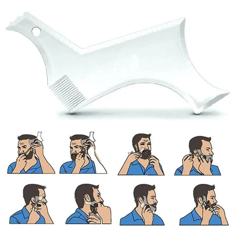 Outil de façonnage de barbe transparent pour hommes - Léger et flexible