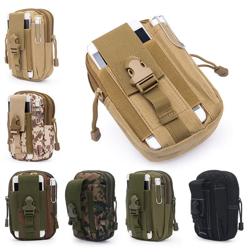 Men Waist Pack Bum Bag Pouch Waterproof Military Belt Waist Packs Molle Nylon Mobile Phone Wallet Travel Bag - Korvel
