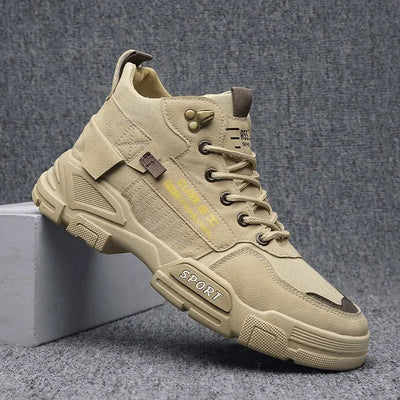 Men Work Boots  Type Dirt Resistant Anti Slip Work Trend Shoes Thick Soles Outdoor Hiking Snow Boots Wear-Resistant Fashion - Korvel