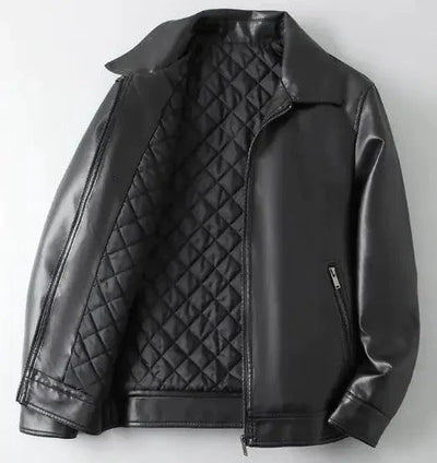 Veste de sport en cuir pour hommes automne-hiver