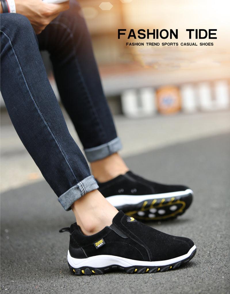 Men's Lightweight Slip-On Casual Sneakers for Outdoor Activities - Korvel