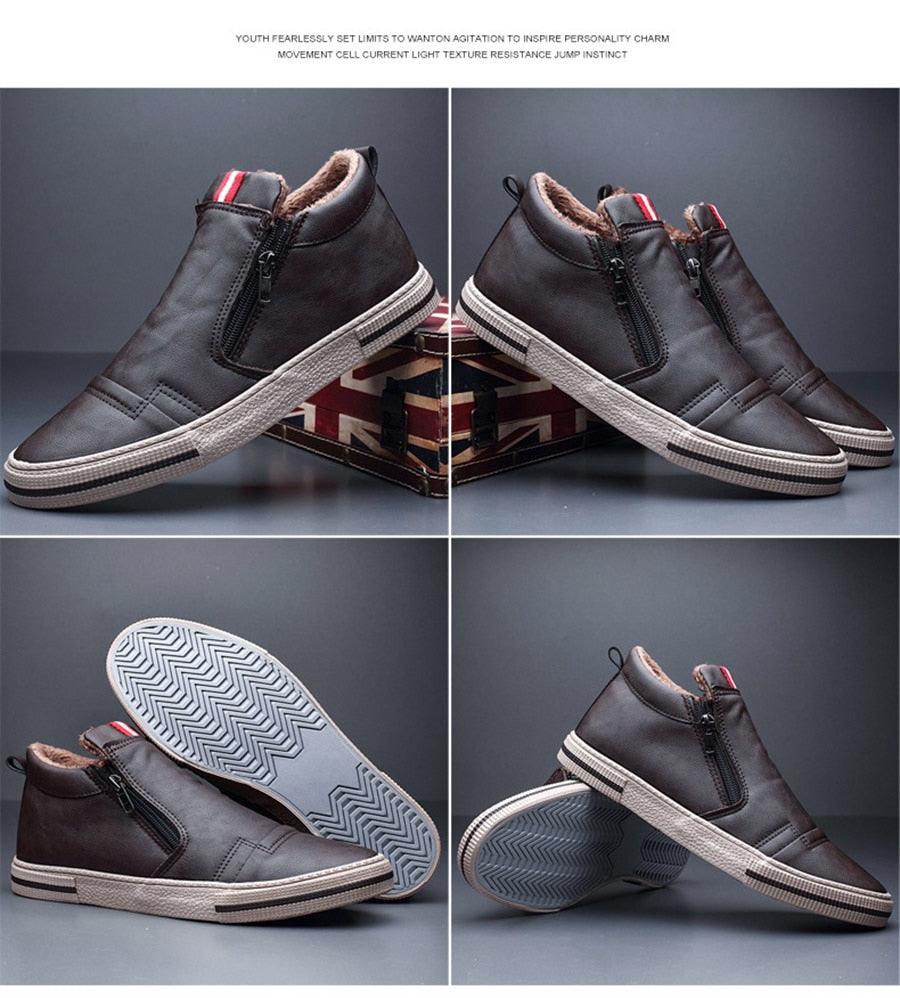 Men's Casual Winter Ankle Boots - Stylish & Warm Footwear