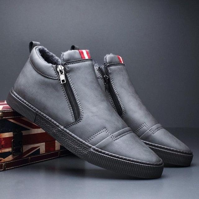 Men's Casual Winter Ankle Boots - Stylish & Warm Footwear