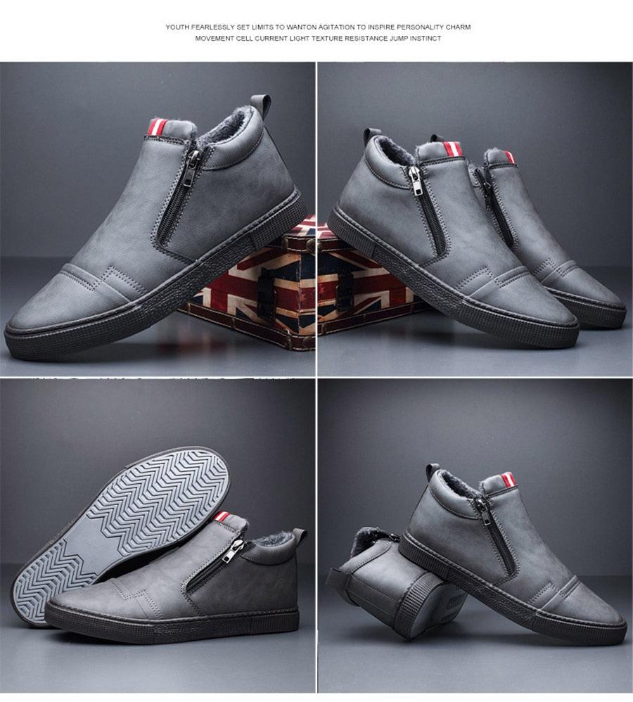 Men's Casual Winter Ankle Boots - Stylish & Warm Footwear