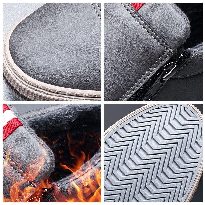 Men's Casual Winter Ankle Boots - Stylish & Warm Footwear