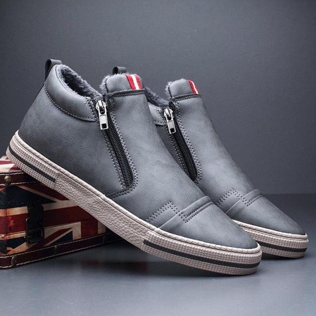 Men's Casual Winter Ankle Boots - Stylish & Warm Footwear