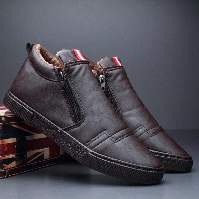 Men's Casual Winter Ankle Boots - Stylish & Warm Footwear