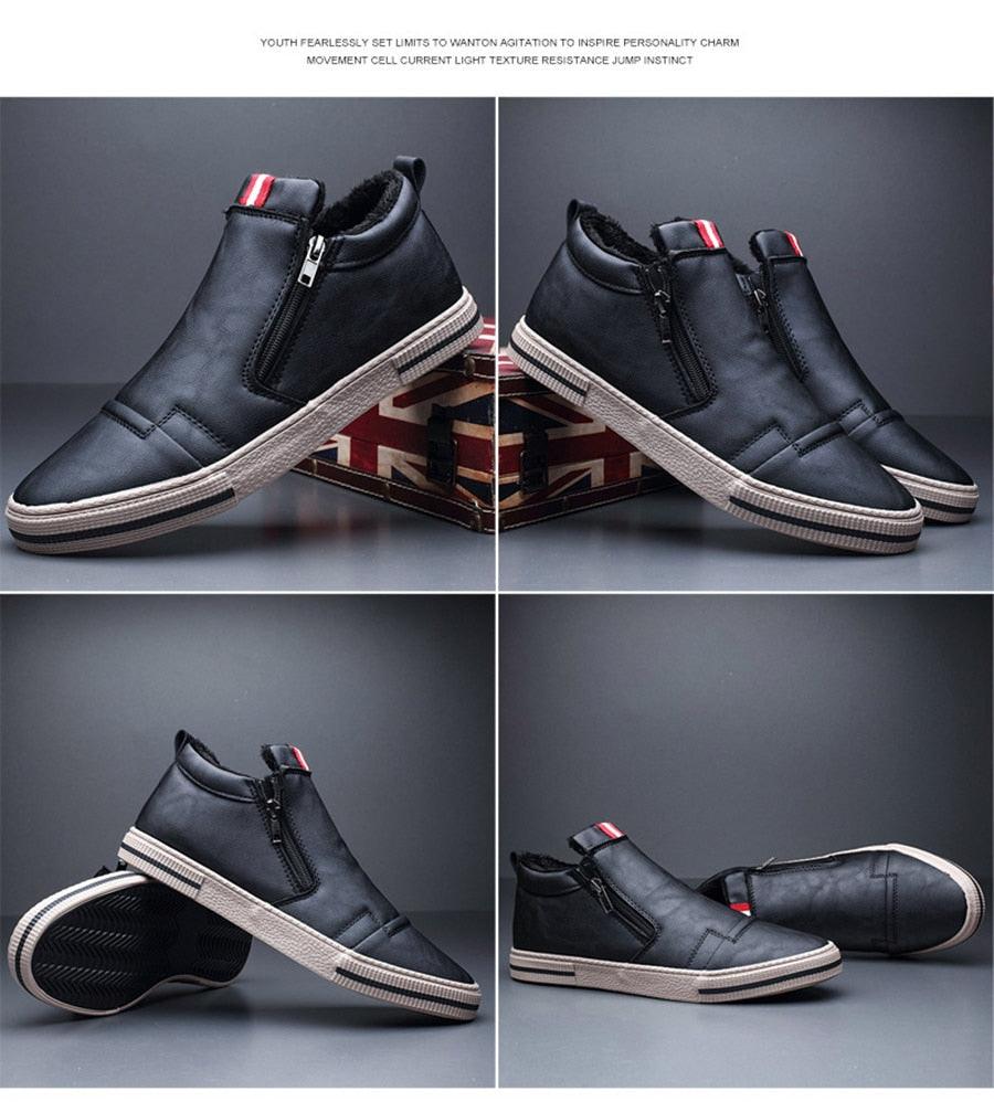 Men's Casual Winter Ankle Boots - Stylish & Warm Footwear