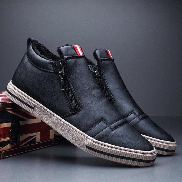 Men's Casual Winter Ankle Boots - Stylish & Warm Footwear