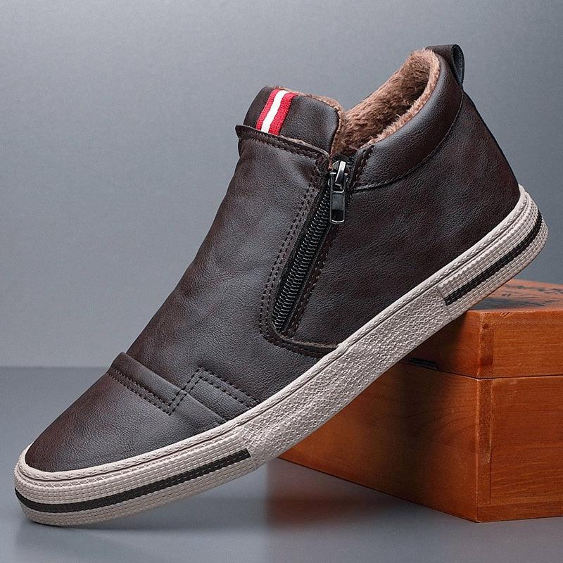 Men's Casual Winter Ankle Boots - Stylish & Warm Footwear
