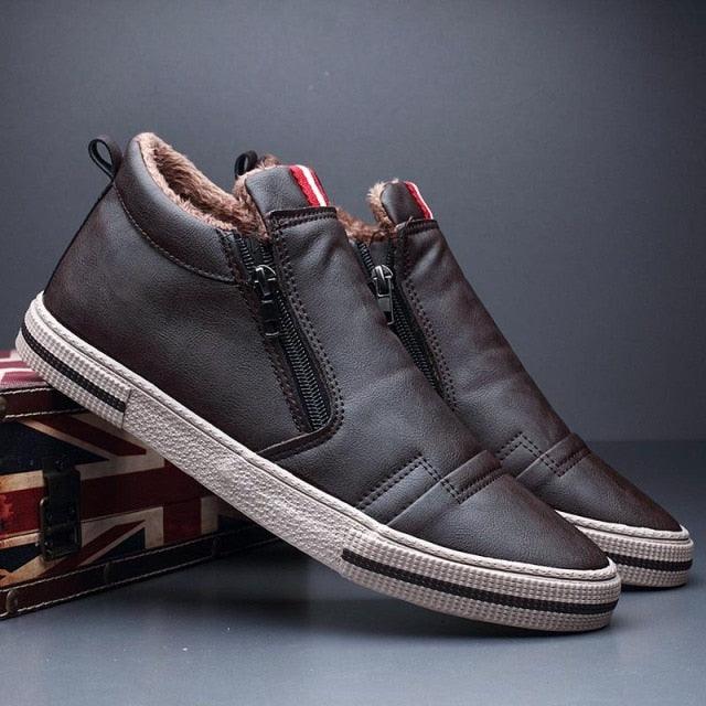 Men's Casual Winter Ankle Boots - Stylish & Warm Footwear