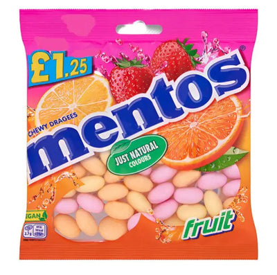 Mentos Fruit Bag – Assorted Fruit Chewy Candy 135g