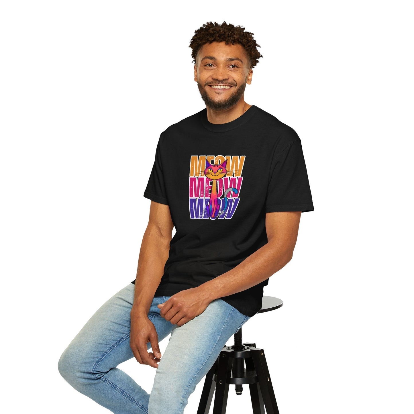Camiseta Unisex Meow Vibes | Camiseta Divertida de Gato