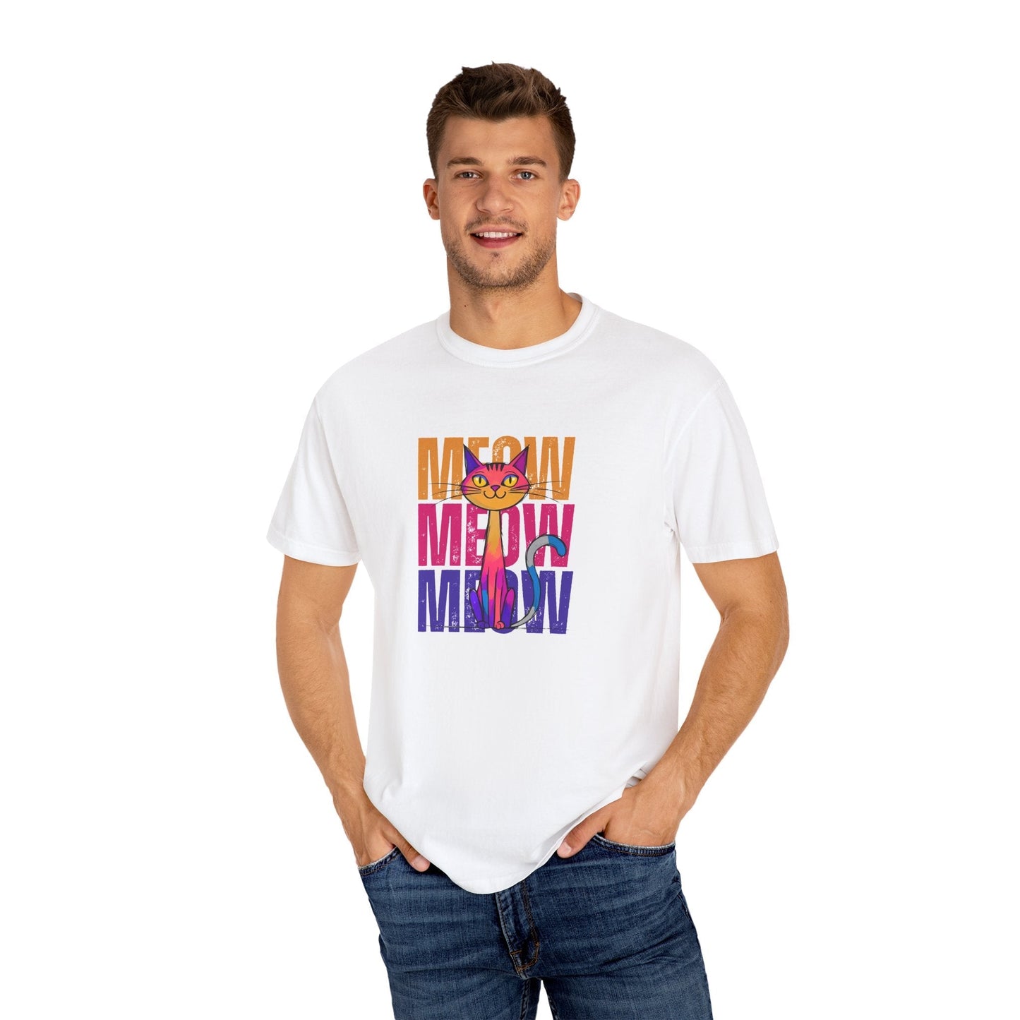 Camiseta Unisex Meow Vibes | Camiseta Divertida de Gato