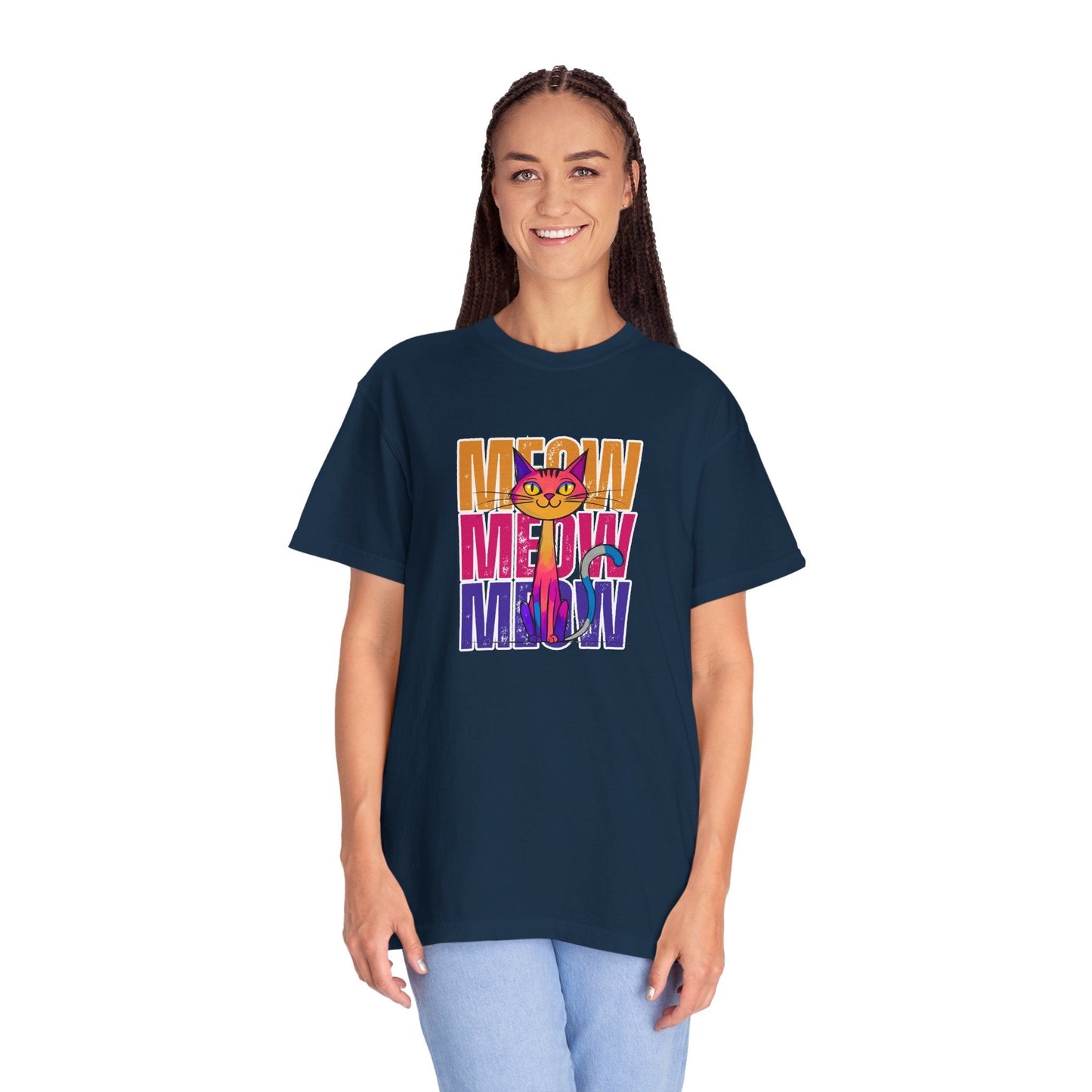 Camiseta Unisex Meow Vibes | Camiseta Divertida de Gato