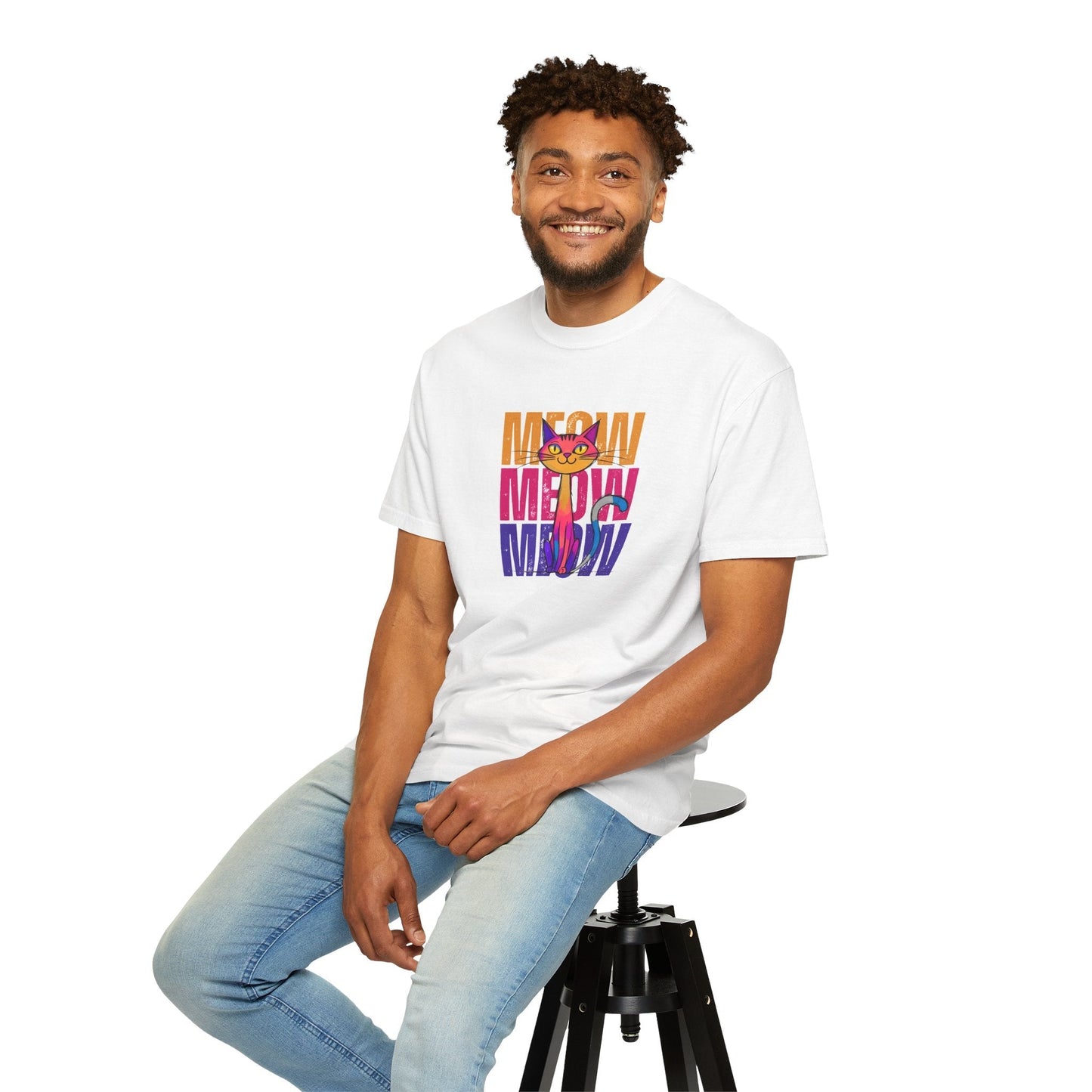 Camiseta Unisex Meow Vibes | Camiseta Divertida de Gato