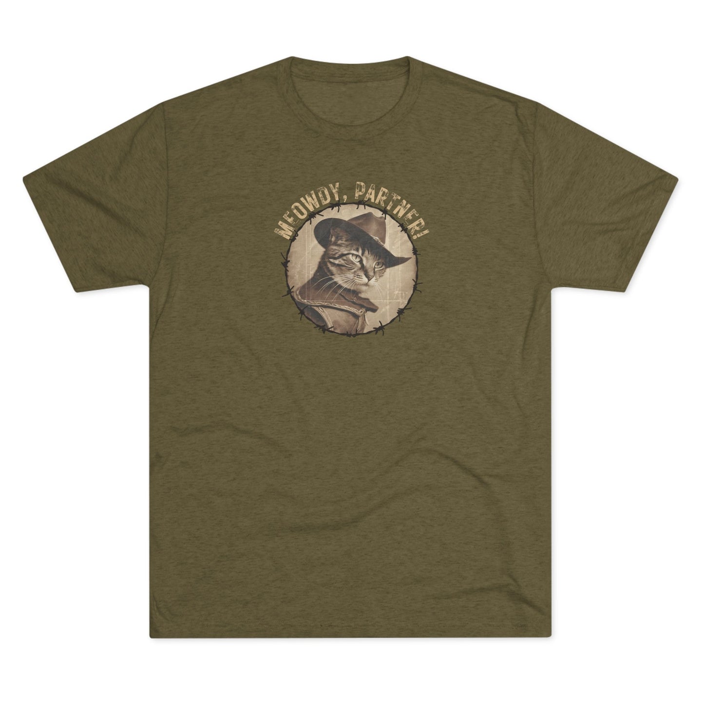 T-shirt unisexe Meowdy Partner en tri-blend
