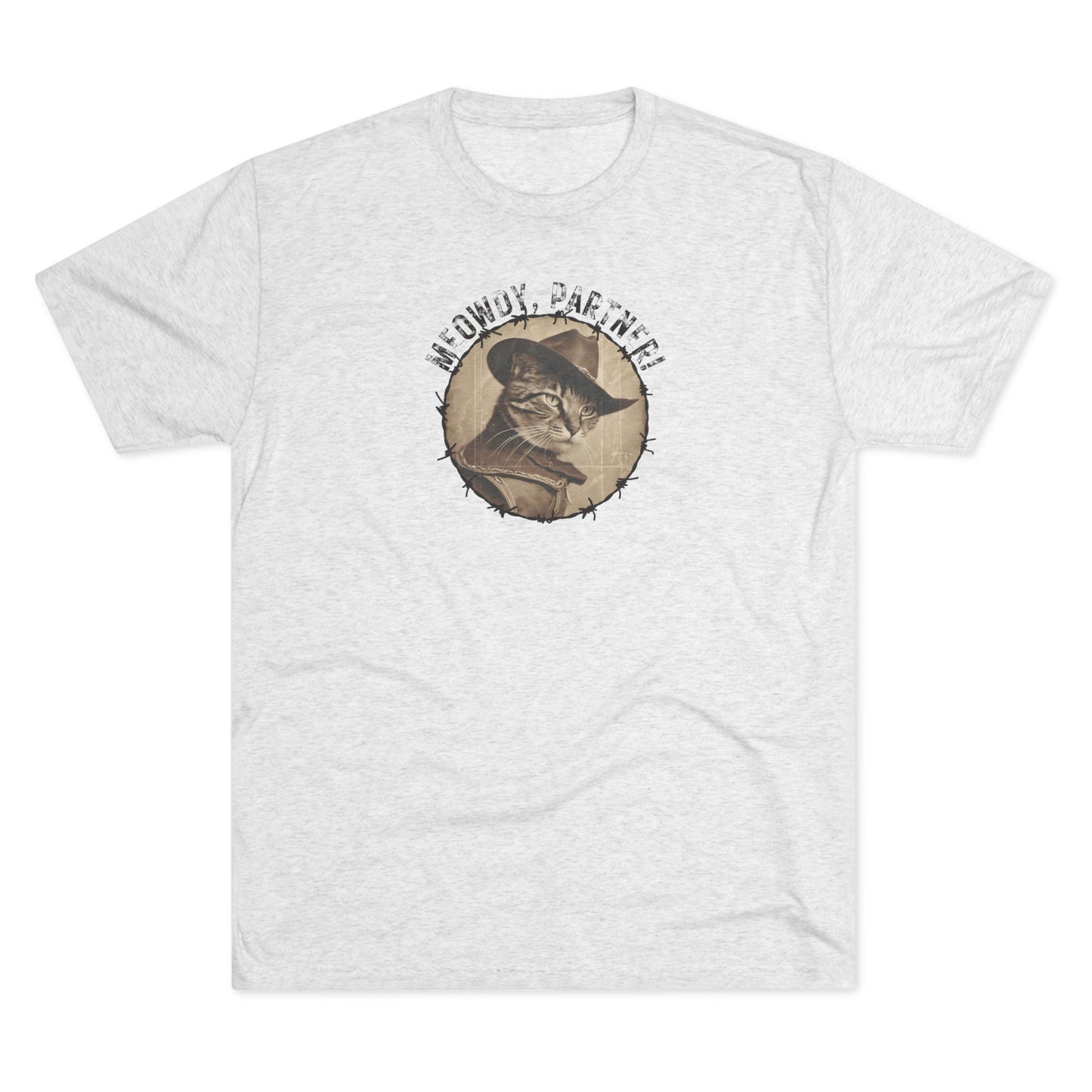 T-shirt unisexe Meowdy Partner en tri-blend