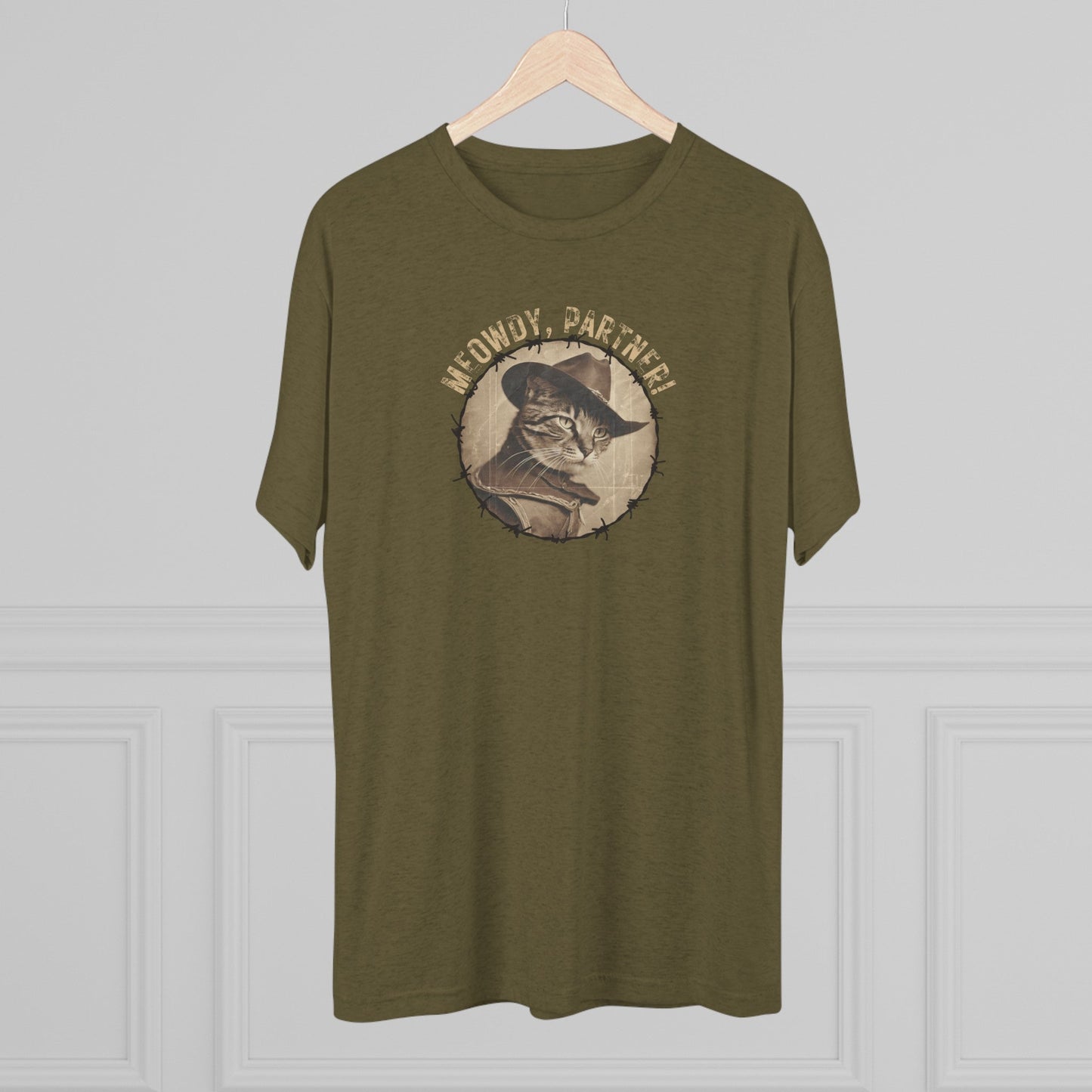 T-shirt unisexe Meowdy Partner en tri-blend