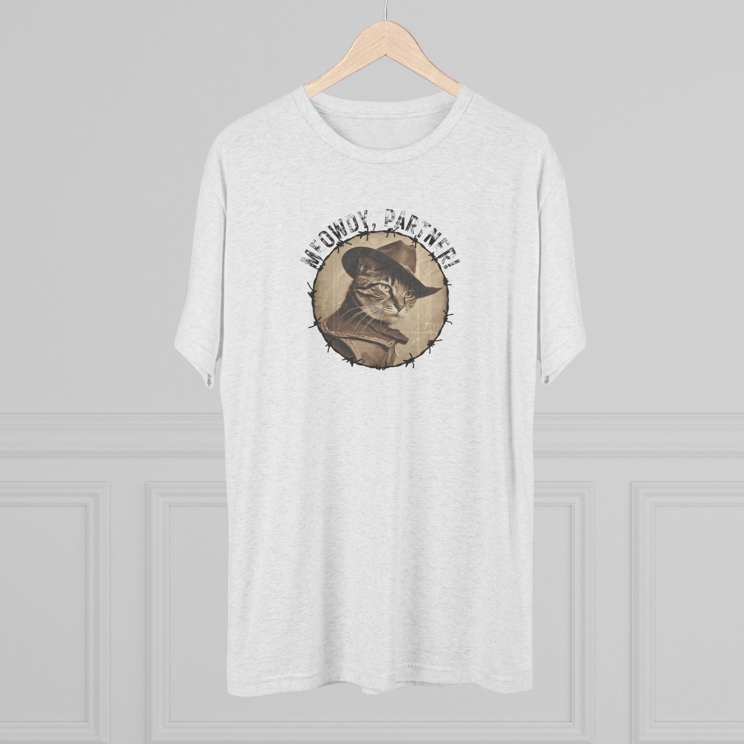 T-shirt unisexe Meowdy Partner en tri-blend