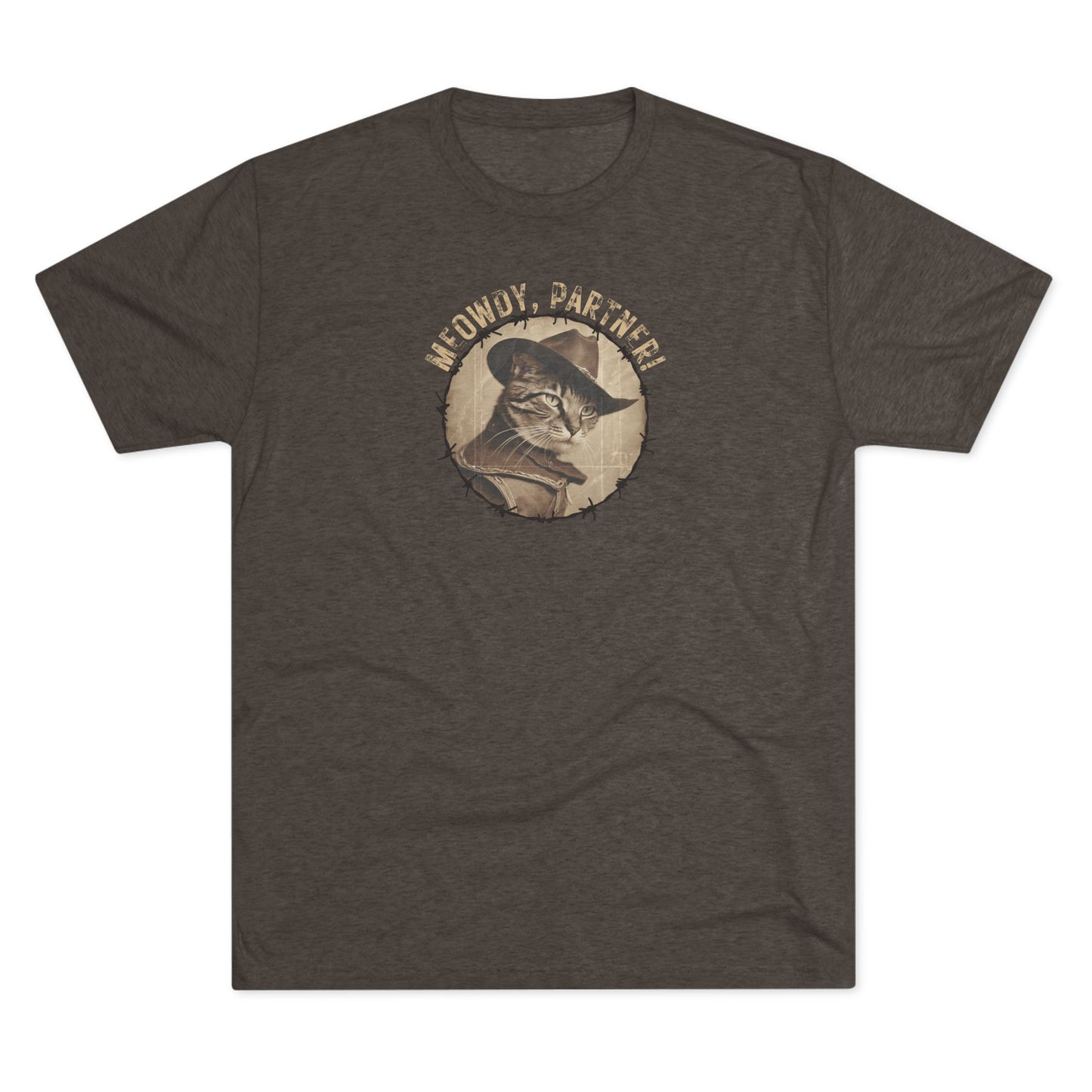 T-shirt unisexe Meowdy Partner en tri-blend