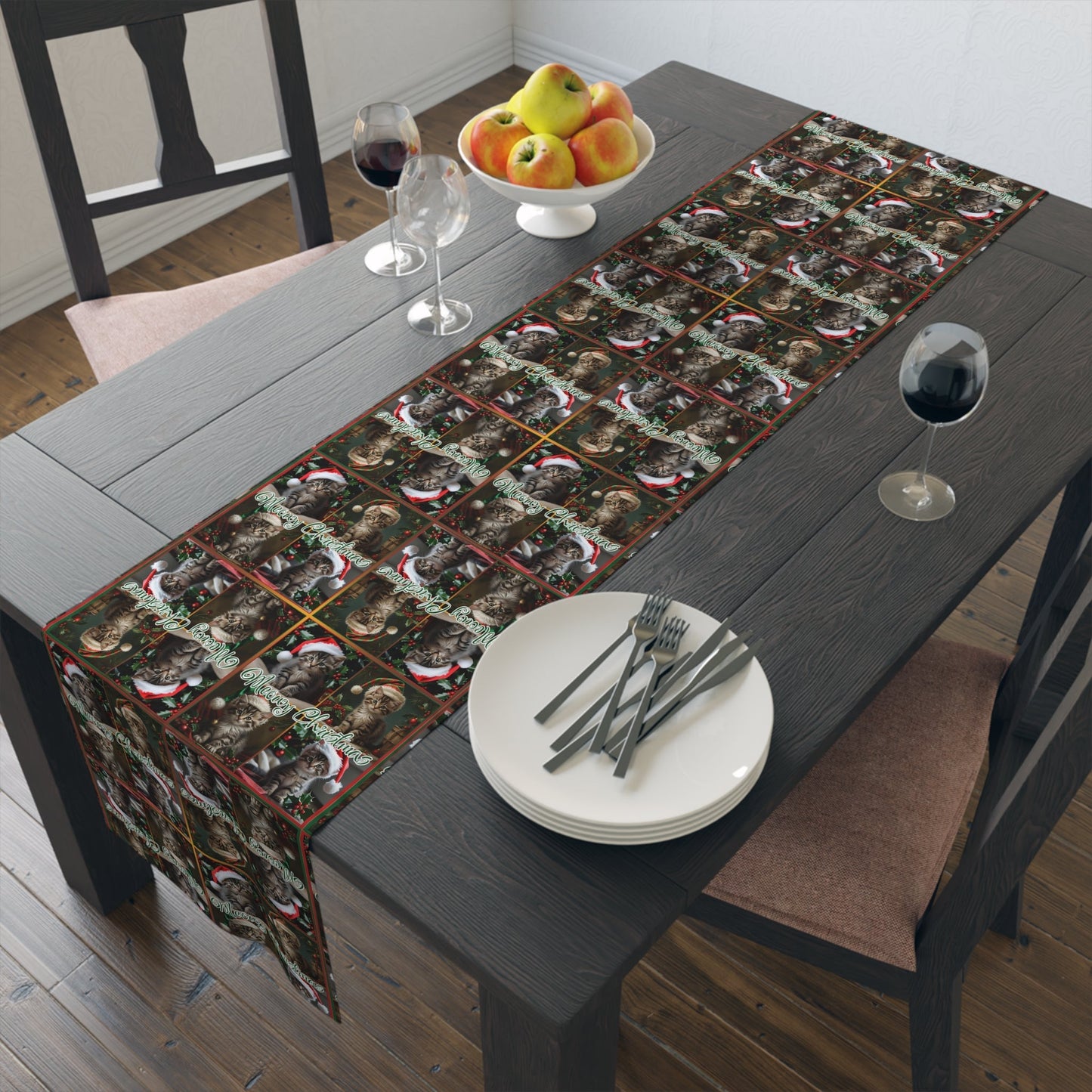 Nappe de table festive Meowy Christmas