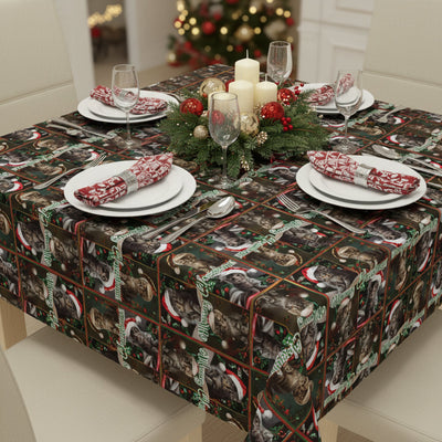 Meowy Christmas Festive Tablecloth
