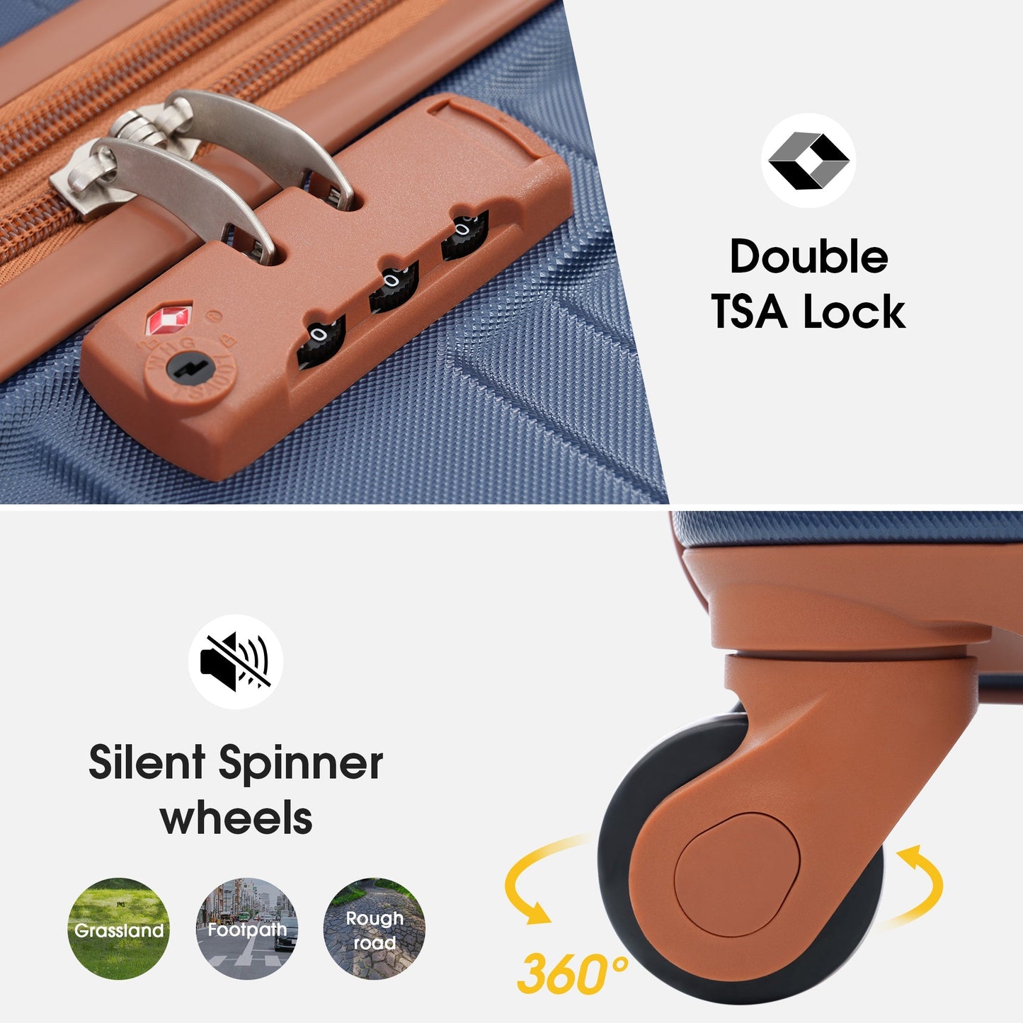 Valise cabine extensible rigide Merax 24" avec verrou TSA