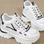 Premium Mesh Lace Up Platform Sneakers