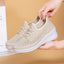 Mesh shoes women's inner height shoes breathable mesh surface slip resistant soft sole comfortable casual shoes - Korvel