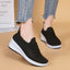Mesh shoes women's inner height shoes breathable mesh surface slip resistant soft sole comfortable casual shoes - Korvel