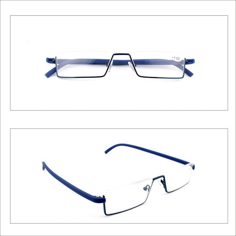 Lunettes de lecture en métal anti-lumière bleue élégantes pour hommes et femmes