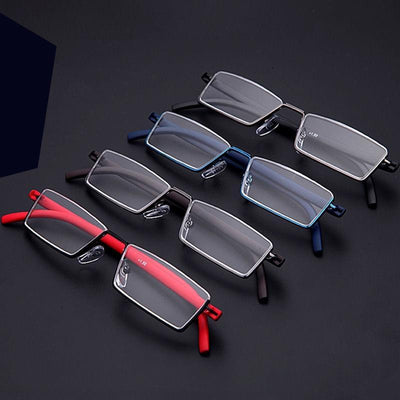 Stylish Metal Anti Blue Light Reading Glasses for Men & Women
